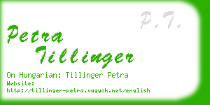 petra tillinger business card
